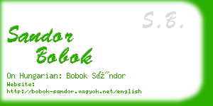 sandor bobok business card